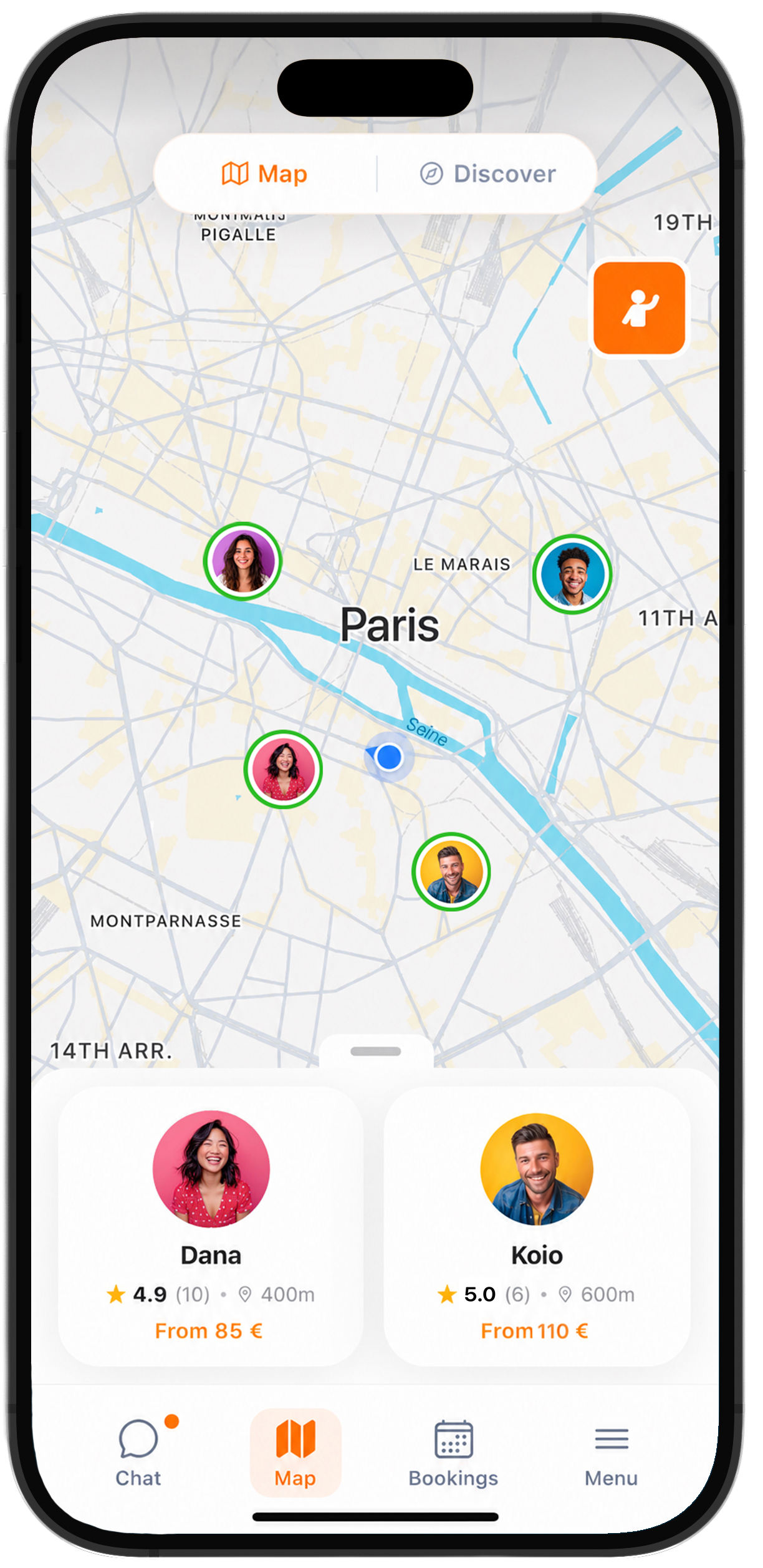 Pocketclick App Interface